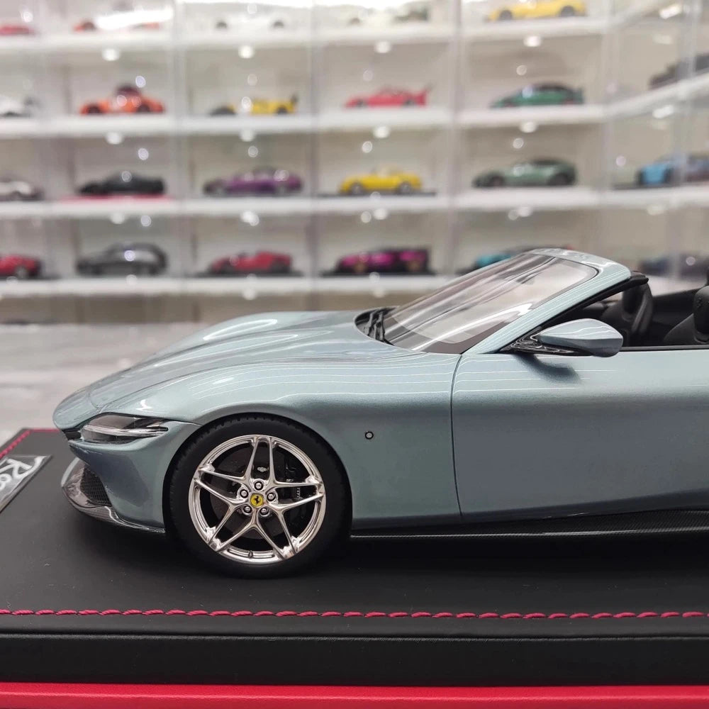 [MR Collection] 1:18 Ferrari 2023 Roma Spider Light Blue Model Car Resin