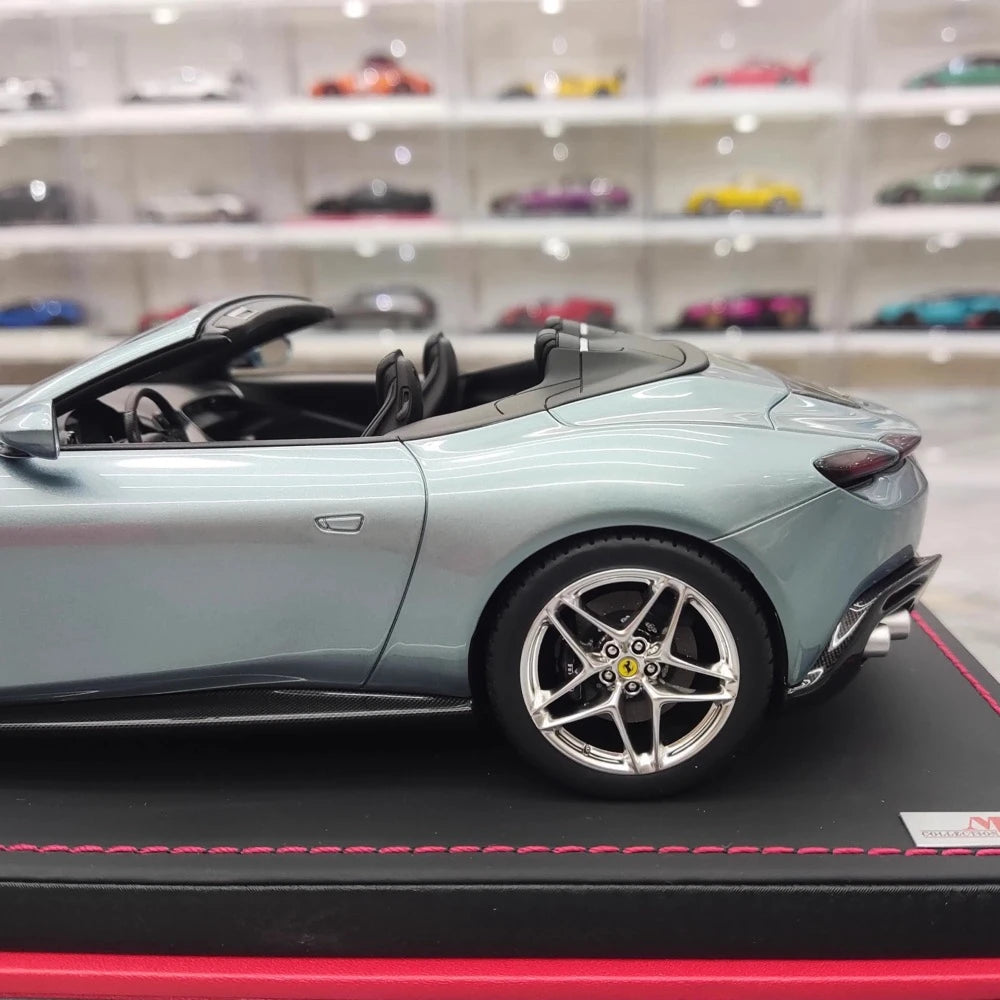 [MR Collection] 1:18 Ferrari 2023 Roma Spider Light Blue Model Car Resin