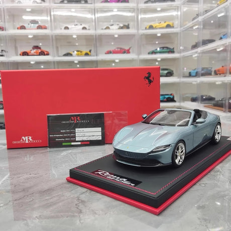 [MR Collection] 1:18 Ferrari 2023 Roma Spider Light Blue Model Car Resin