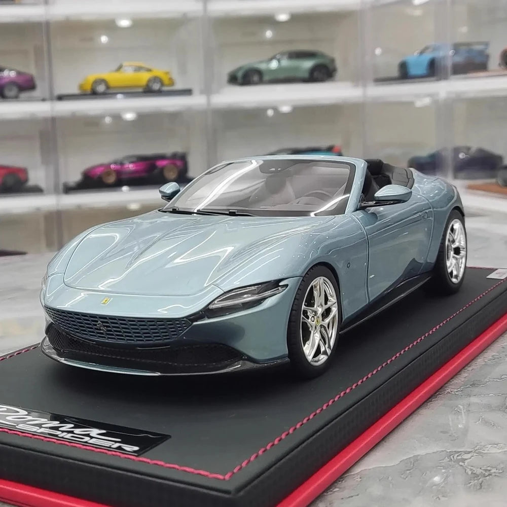[MR Collection] 1:18 Ferrari 2023 Roma Spider Light Blue Model Car Resin
