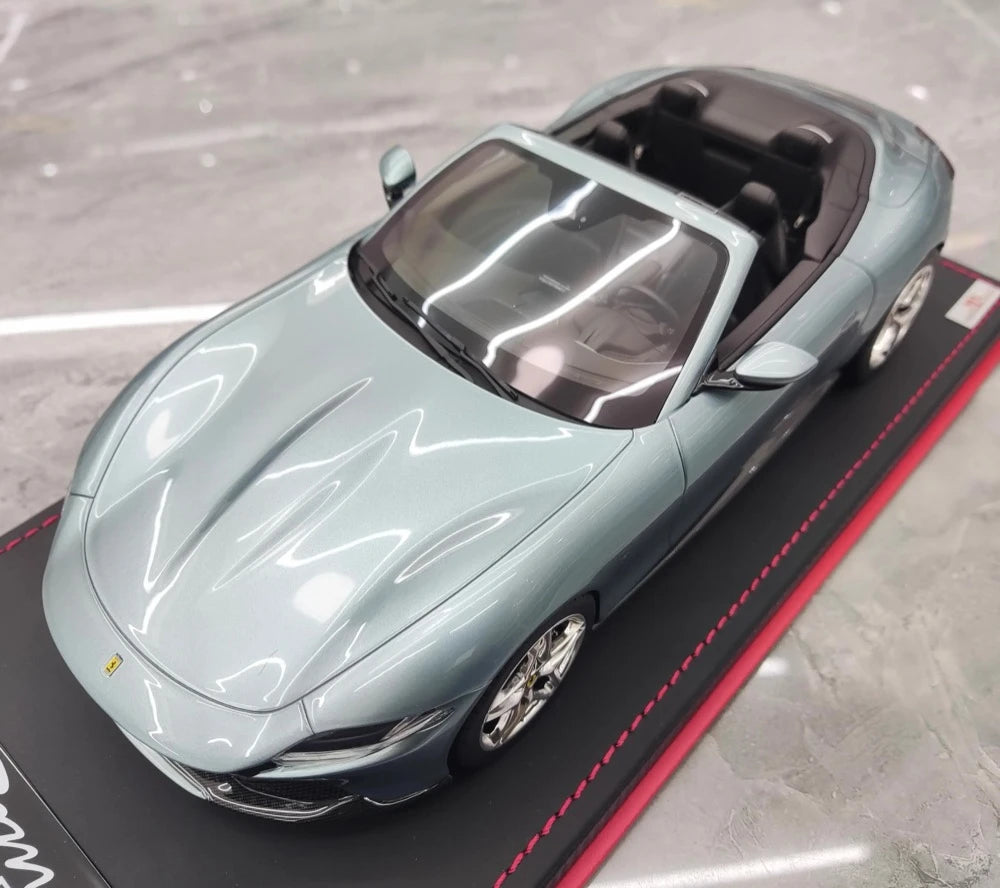 [MR Collection] 1:18 Ferrari 2023 Roma Spider Light Blue Model Car Resin