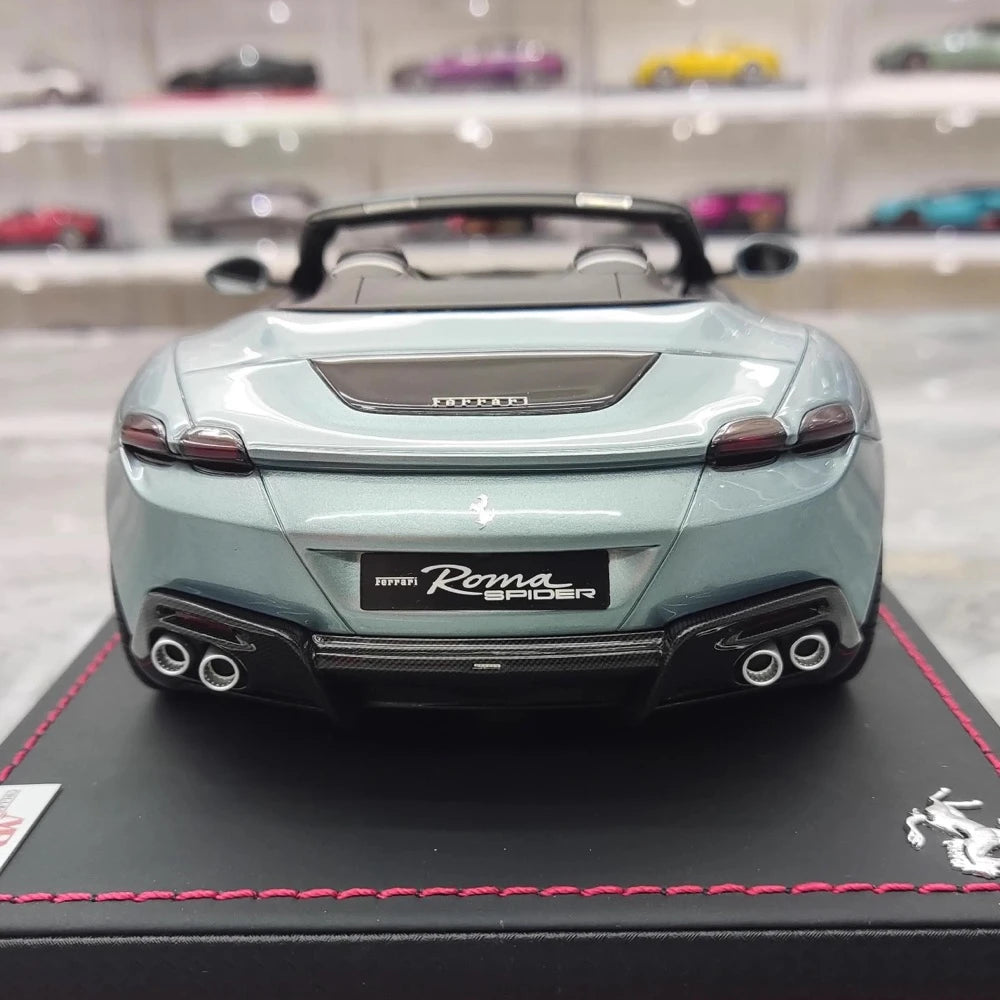 [MR Collection] 1:18 Ferrari 2023 Roma Spider Light Blue Model Car Resin