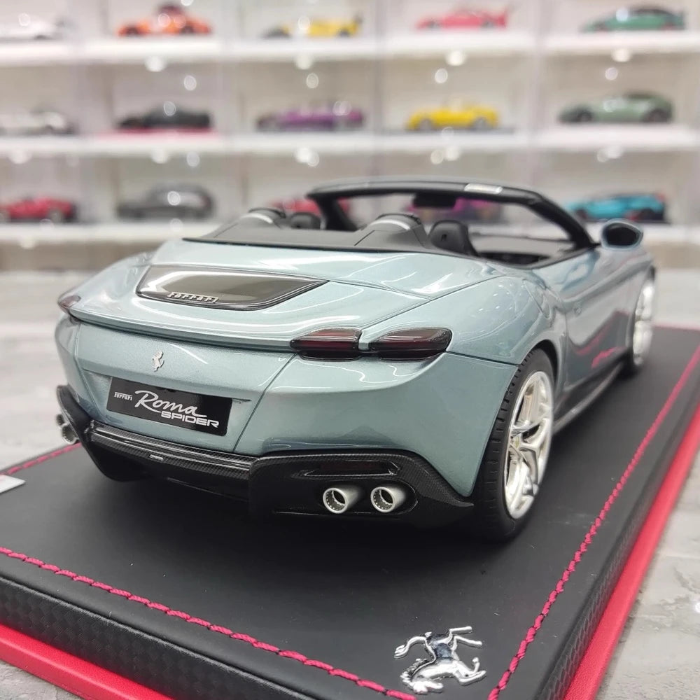 [MR Collection] 1:18 Ferrari 2023 Roma Spider Light Blue Model Car Resin