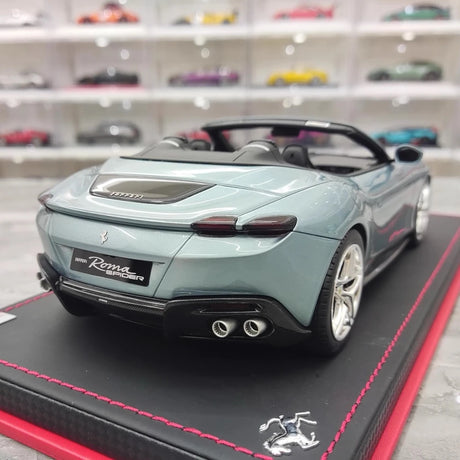 [MR Collection] 1:18 Ferrari 2023 Roma Spider Light Blue Model Car Resin