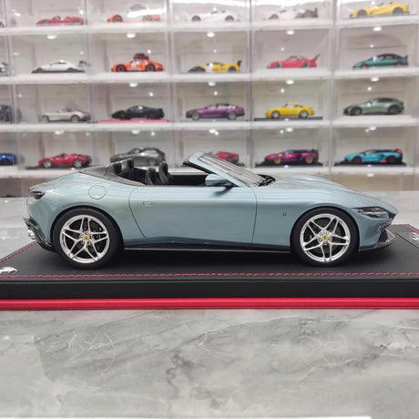 [MR Collection] 1:18 Ferrari 2023 Roma Spider Light Blue Model Car Resin