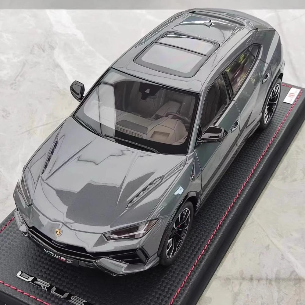 [MR Collection] 1:18 Lamborghini 2018 URUS S grigio modellino di auto resina