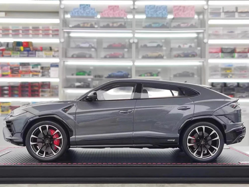 [MR Collection] 1:18 Lamborghini 2018 URUS S grigio modellino di auto resina