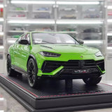 [MR Collection] 1:18 Lamborghini 2018 URUS S Green Model Car Resin