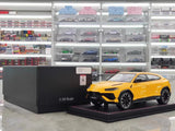 [MR Collection] 1:18 Lamborghini 2018 URUS S Yellow Model Car Resin
