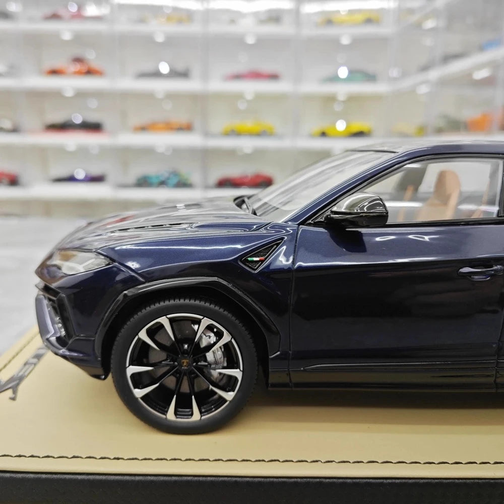[MR Collection] 1:18 Lamborghini 2018 URUS S Deep sininen pienoismalli Hartsi