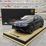 [MR Collection] 1:18 Lamborghini 2018 URUS S Deep sininen pienoismalli Hartsi