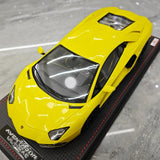 [MR Collection] 1:18 Lamborghini 2021 Aventador LP 780-4 Ultimae Yellow Model Car Resin