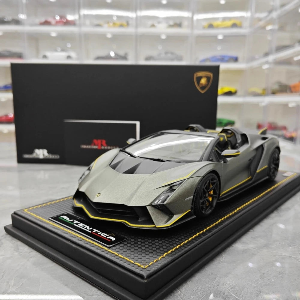 [MR Collection] 1:18 Lamborghini 2023 Autentica Roadster Green Model Car Resin