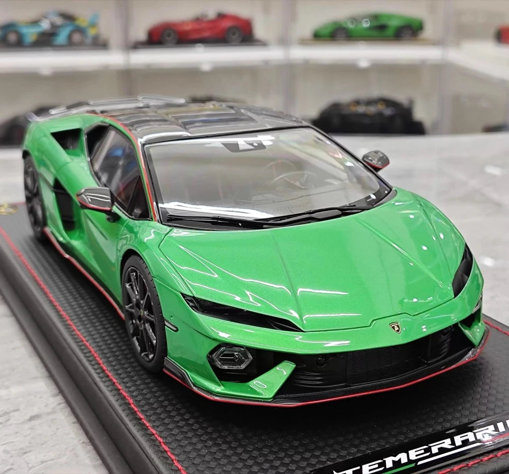 [MR Collection] 1:18 Lamborghini 2025 Temerario Green Model Car Resin