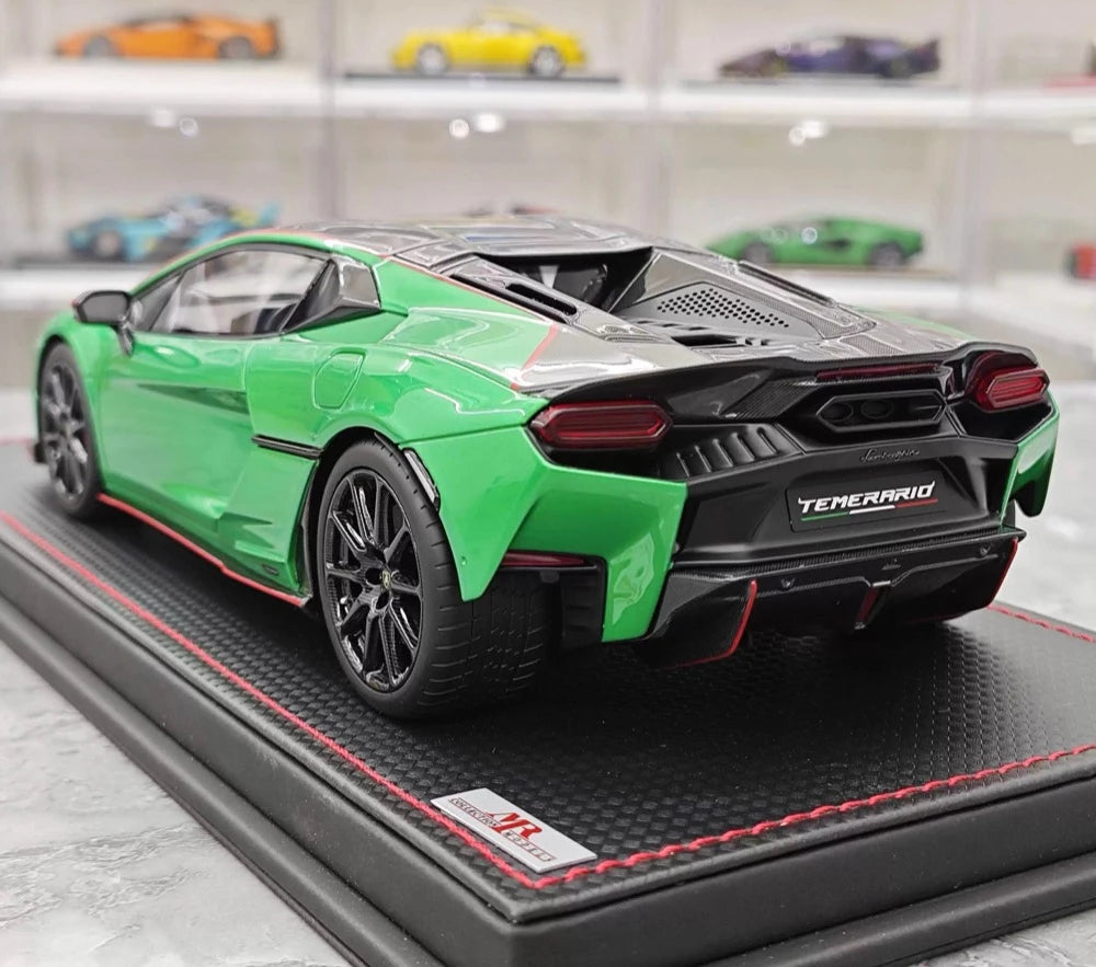 [MR Collection] 1:18 Lamborghini 2025 Temerario Green Model Car Resin
