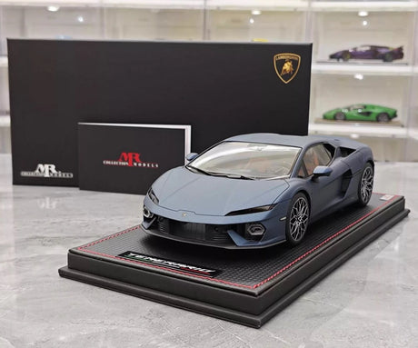 [MR Collection] 1:18 Lamborghini 2025 Temerario Matte Blue Model Car Resin