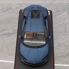 [MR collection] 1:18 Lamborghini 2025 Temerario mat bleu voiture miniature Resin