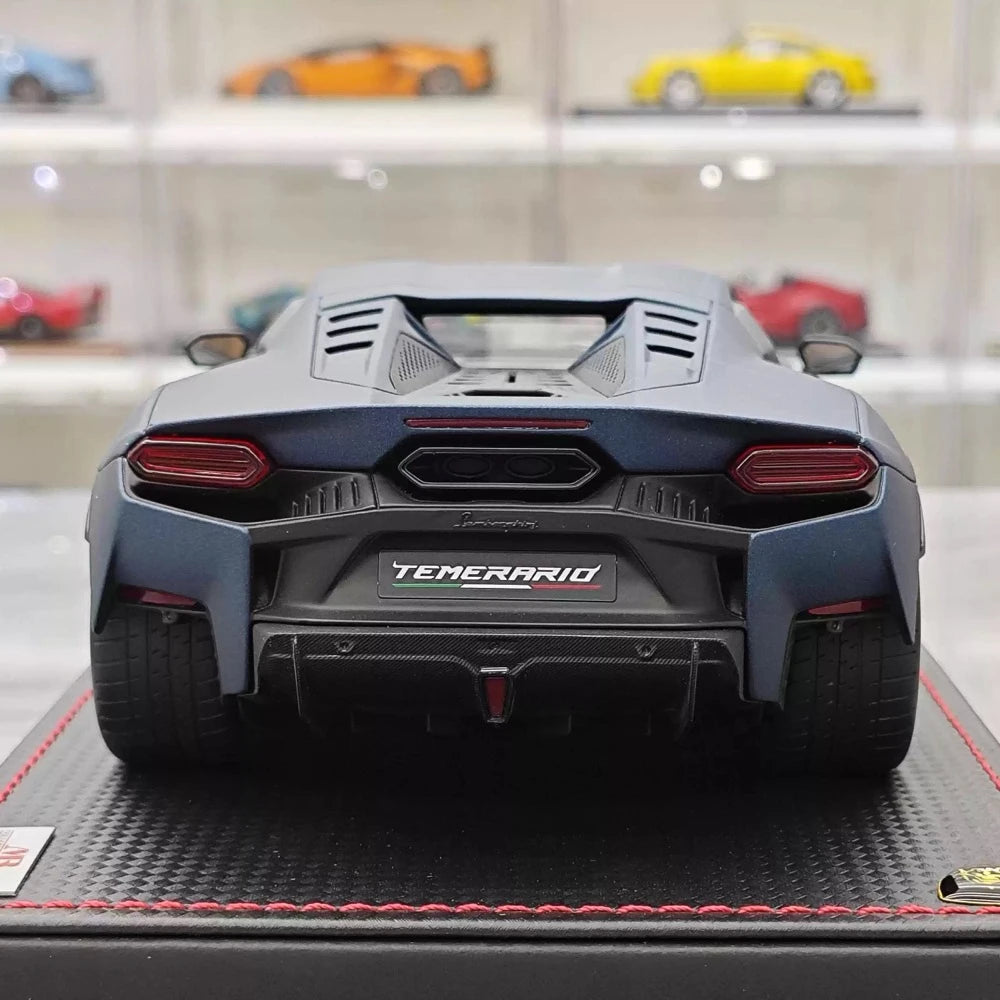 [MR Collection] 1:18 Lamborghini 2025 Temerario Matte Blue Model Car Resin