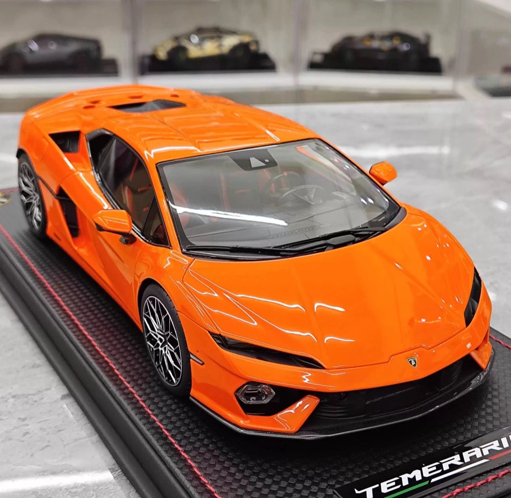 [MR Collection] 1:18 Lamborghini 2025 Temerario Orange Model Car Resin