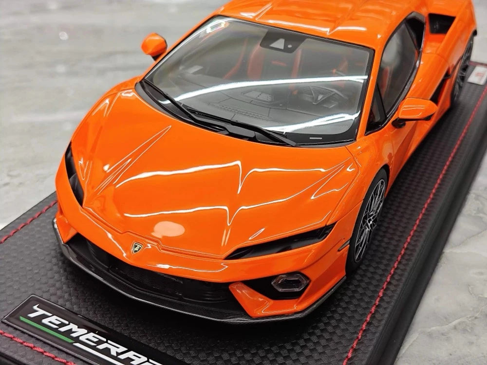 [MR Collection] 1:18 Lamborghini 2025 Temerario Orange Model Car Resin