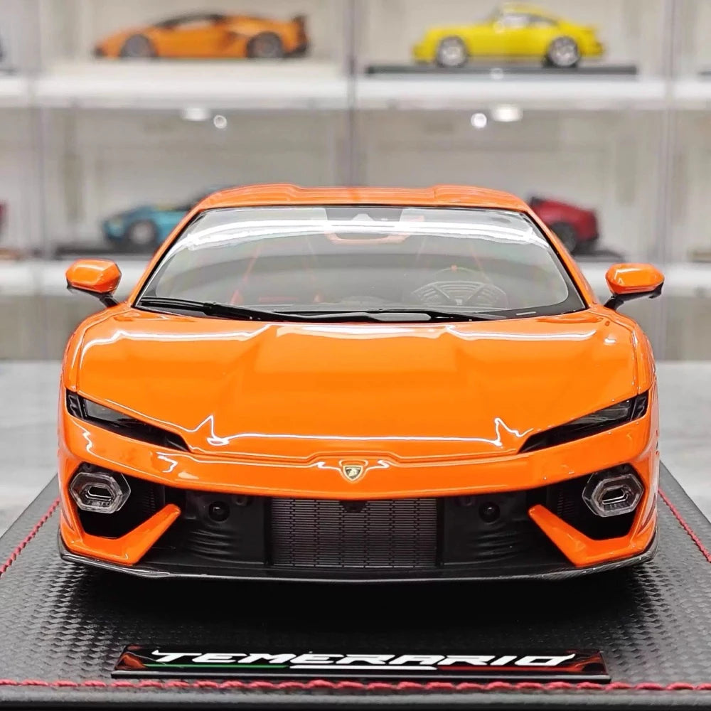 [MR Collection] 1:18 Lamborghini 2025 Temerario Orange Model Car Resin