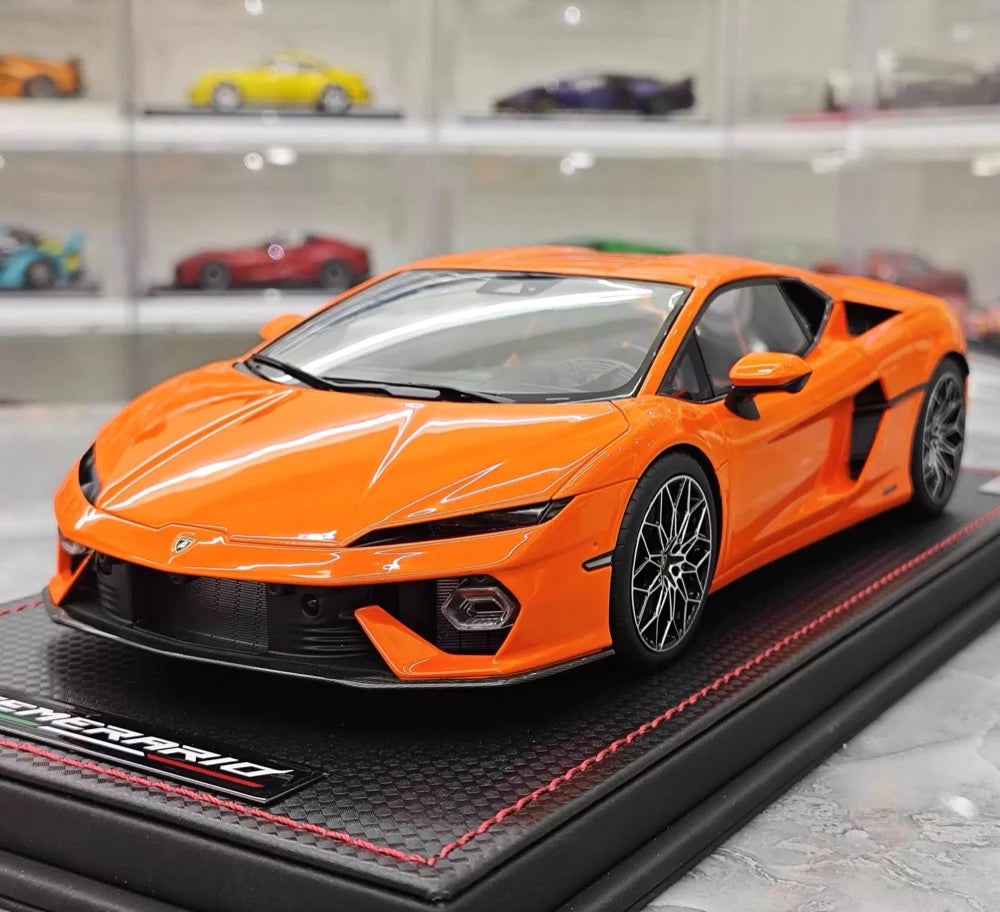 [MR Collection] 1:18 Lamborghini 2025 Temerario Orange Model Car Resin