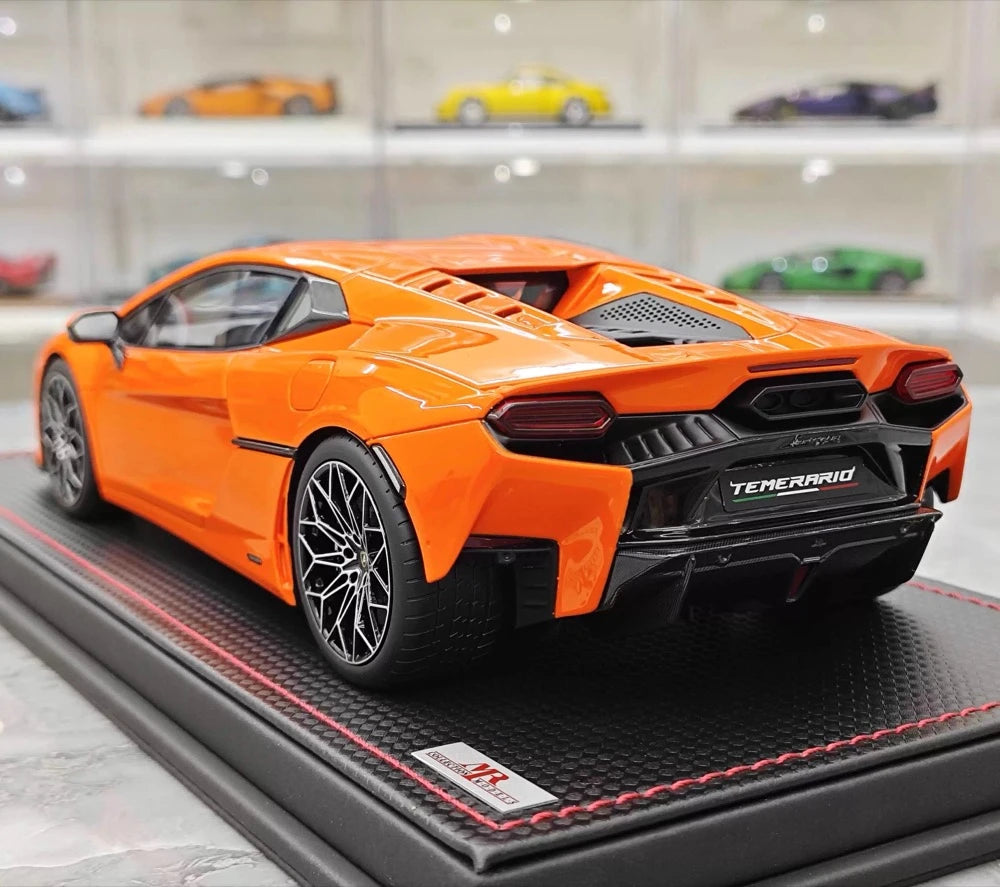 [MR Collection] 1:18 Lamborghini 2025 Temerario Orange Model Car Resin