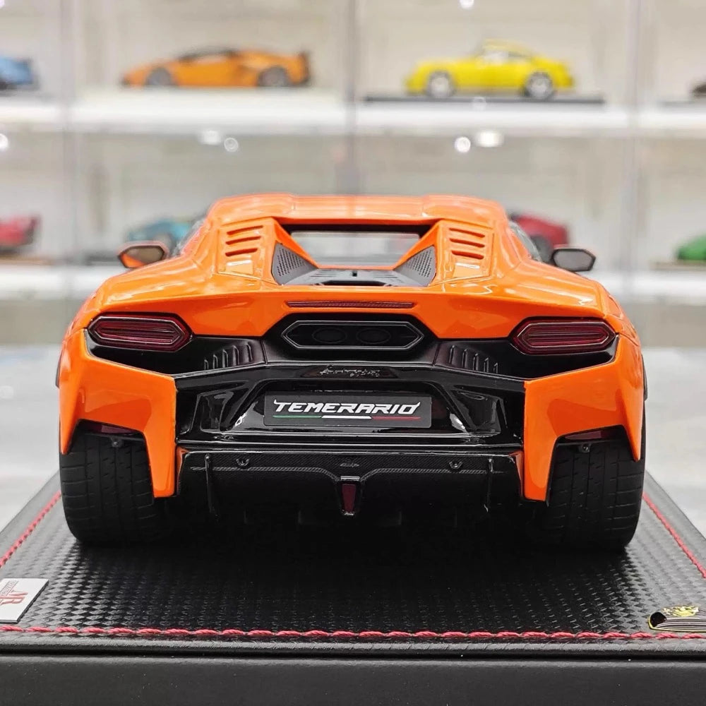 [MR Collection] 1:18 Lamborghini 2025 Temerario Orange Model Car Resin