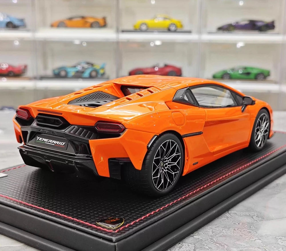 [MR Collection] 1:18 Lamborghini 2025 Temerario Orange Model Car Resin