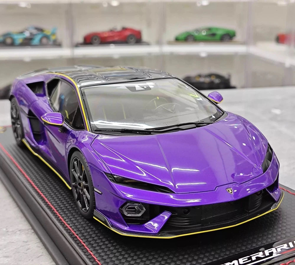 [MR Collection] 1:18 Lamborghini 2025 Temerario Purple Model Car Resin