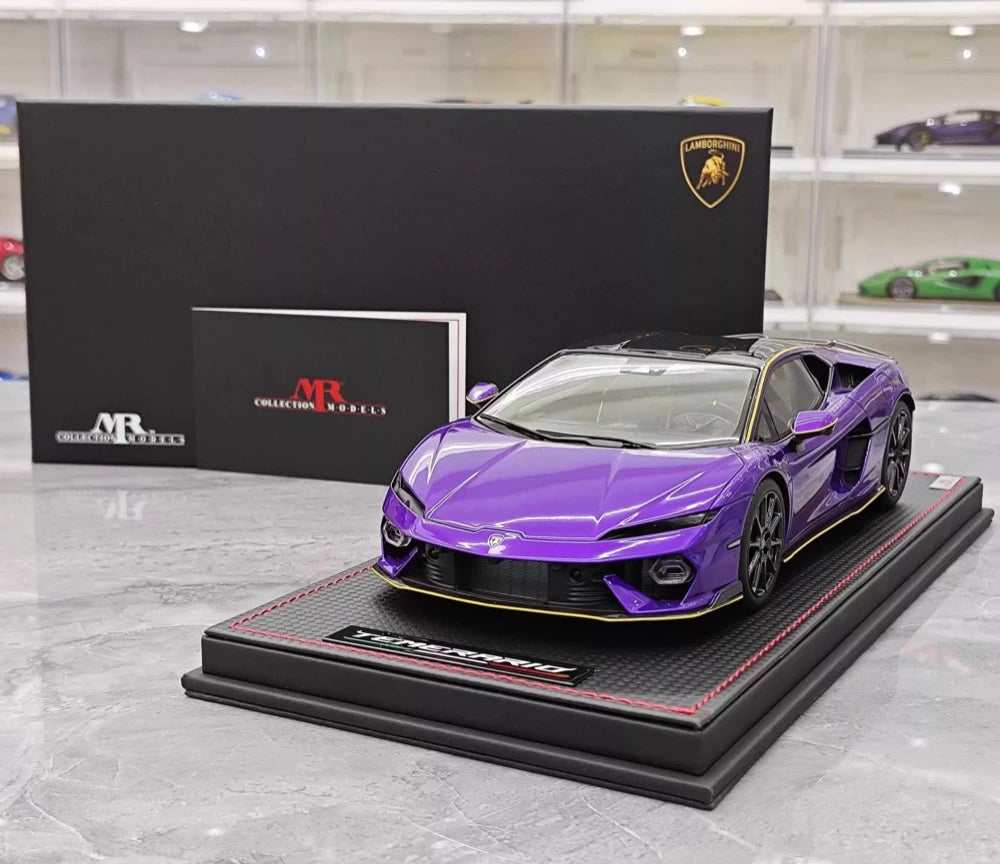 [MR Collection] 1:18 Lamborghini 2025 Temerario Purple Model Car Resin