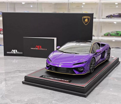 [MR Collection] 1:18 Lamborghini 2025 Temerario Purple Model Car Resin
