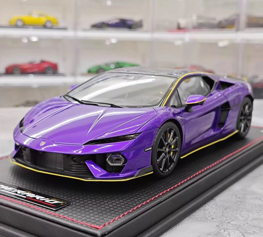 [MR Collection] 1:18 Lamborghini 2025 Temerario Purple Model Car Resin