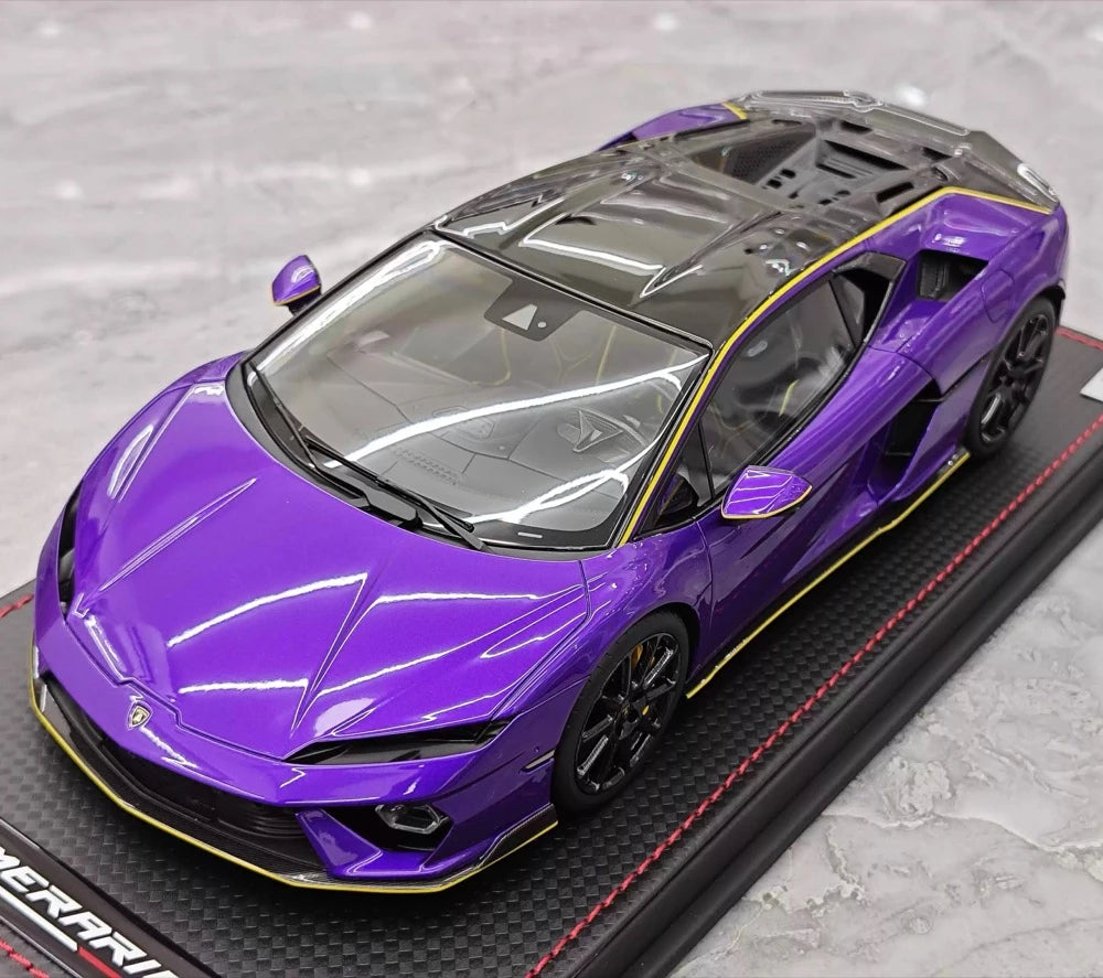 [MR Collection] 1:18 Lamborghini 2025 Temerario Purple Model Car Resin