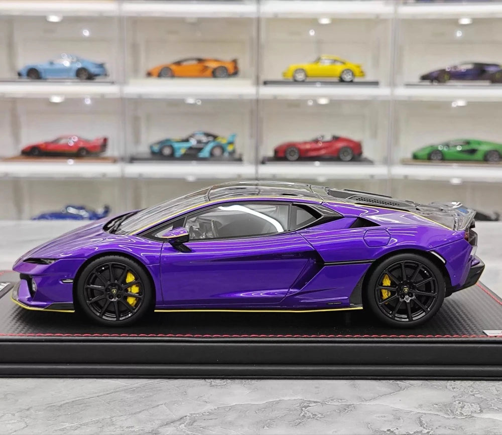 [MR Collection] 1:18 Lamborghini 2025 Temerario Purple Model Car Resin