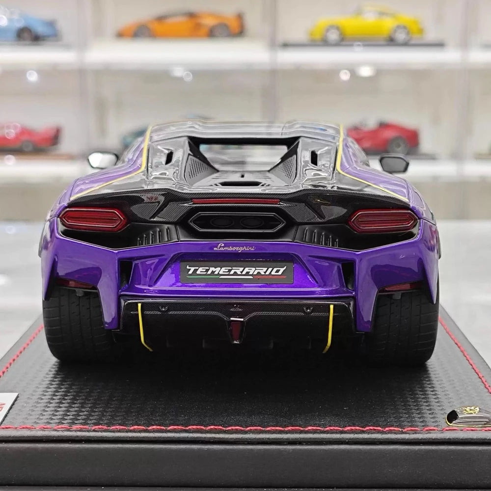 [MR Collection] 1:18 Lamborghini 2025 Temerario Purple Model Car Resin