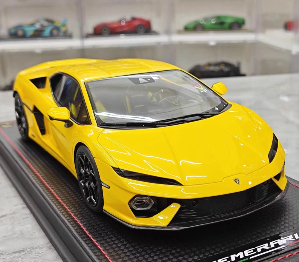 [MR Collection] 1:18 Lamborghini 2025 Temerario Yellow Model Car Resin
