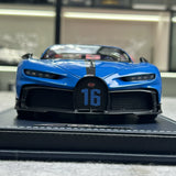 MR Collectie Bugatti 2020 Chiron Pur Sport Blue 1:18 – Verzamelbare resin modelresin resin (MR Collection)