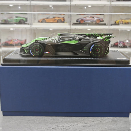MR Collection Bugatti 2021 Bolide Green 1:18 – samlarobjekt resinmodellresin