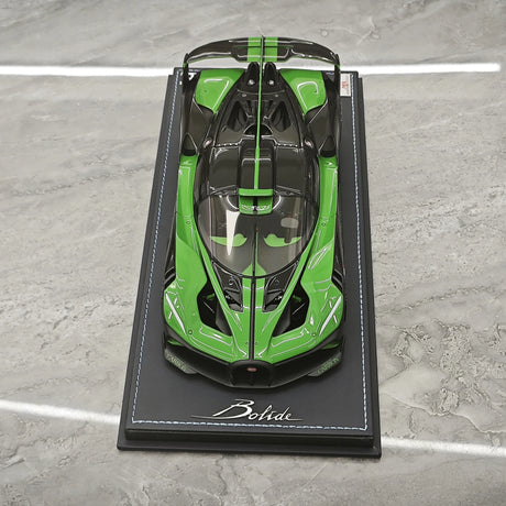MR Collection Bugatti 2021 Bolide Green 1:18 – samlarobjekt resinmodellresin