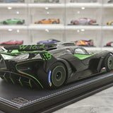 MR Collection Bugatti 2021 Bolide Green 1:18 – samlarobjekt resinmodellresin