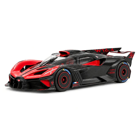 MR Kollektion Bugatti 2021 Bolide Red 1:18 – Samlarobjekt resinmodellresin (MR Collection)