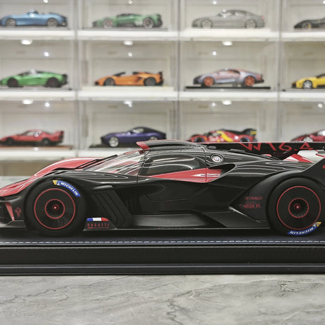 MR Kollektion Bugatti 2021 Bolide Red 1:18 – Samlarobjekt resinmodellresin (MR Collection)