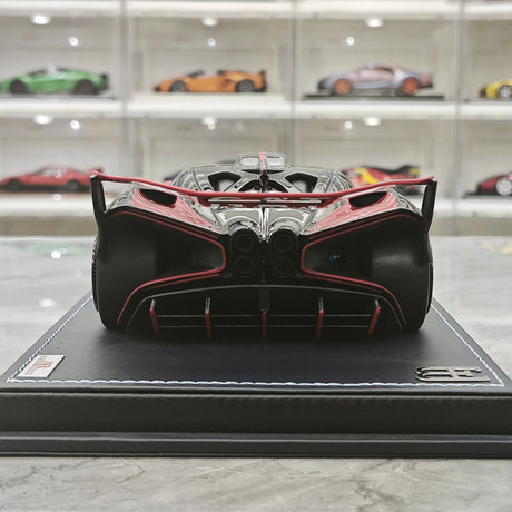 MR Kollektion Bugatti 2021 Bolide Red 1:18 – Samlarobjekt resinmodellresin (MR Collection)