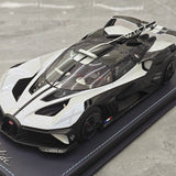 MR Collezione Bugatti 2021 Bolide White 1:18 – Resina modello in resina collezionabile (MR Collection)
