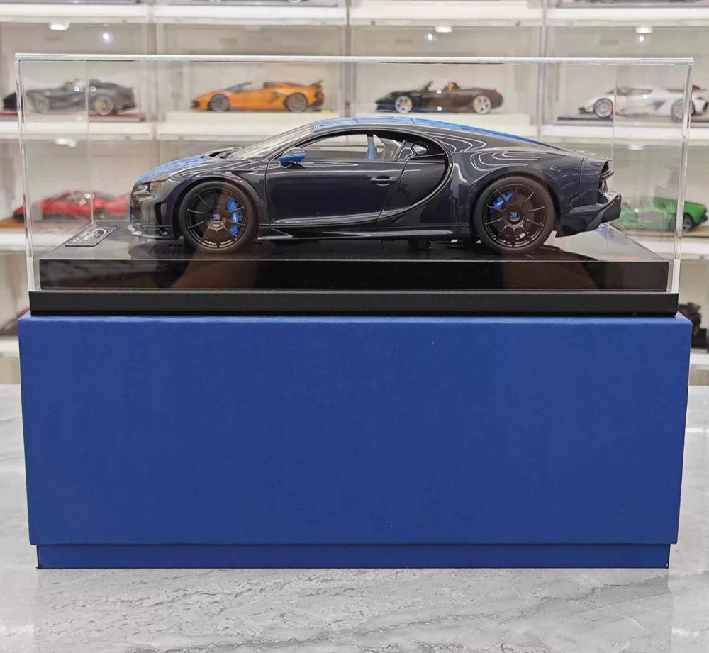 [MR Collection] 1:18 Bugatti 2024 Chiron Super Sport Carbon Blue Model Car Resin