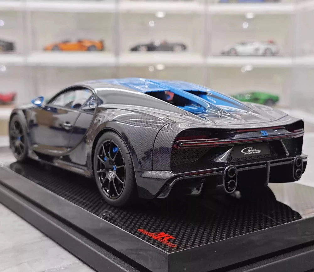 [MR Collection] 1:18 Bugatti 2024 Chiron Super Sport Carbon Blue Model Car Resin