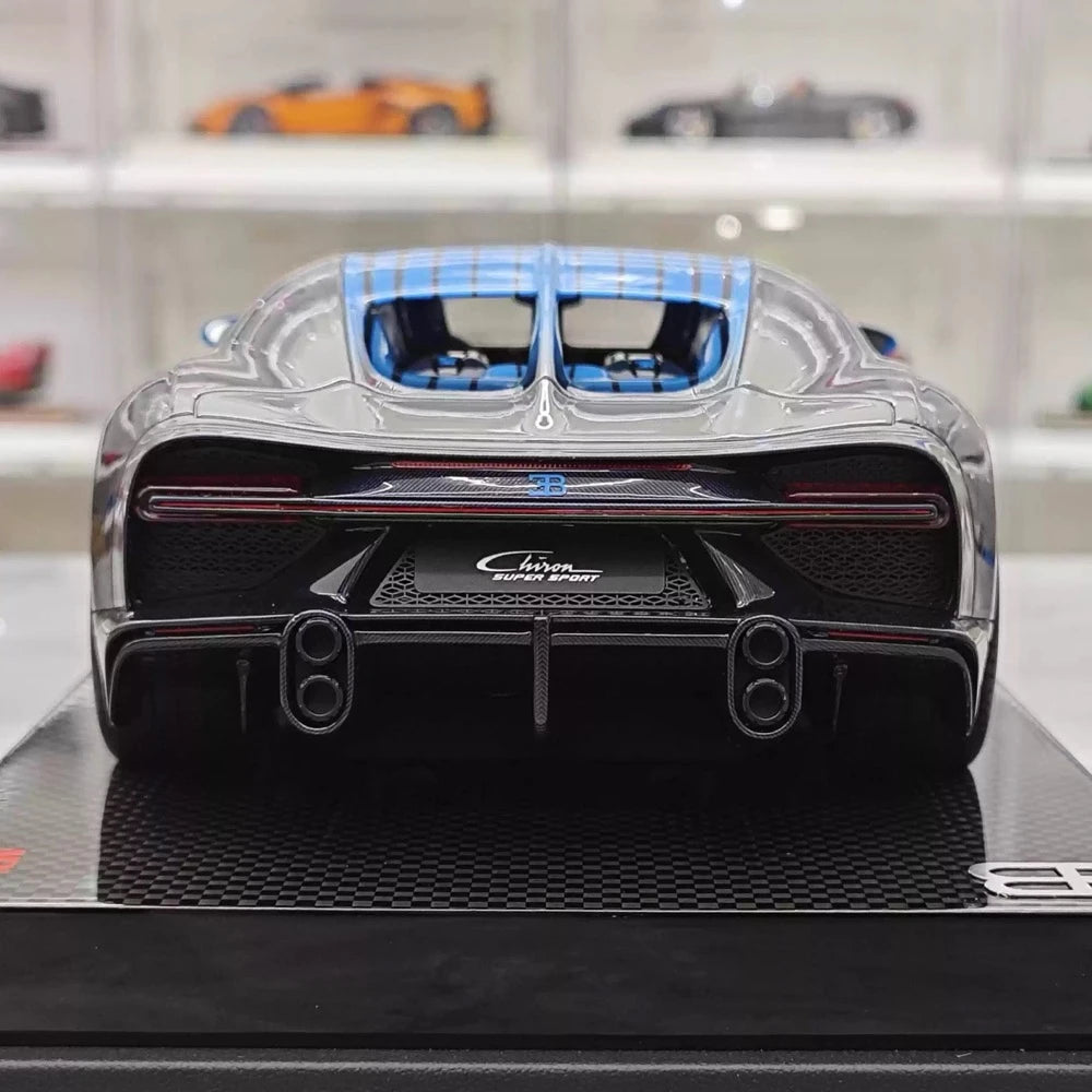 [MR Collection] 1:18 Bugatti 2024 Chiron Super Sport Carbon Blue Model Car Resin
