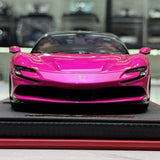 MR Collezione Ferrari 2019 SF90 Stradale Pink 1:18 – Resina modello in resina collezionabile (MR Collection)