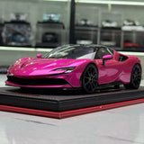 MR Collezione Ferrari 2019 SF90 Stradale Pink 1:18 – Resina modello in resina collezionabile (MR Collection)